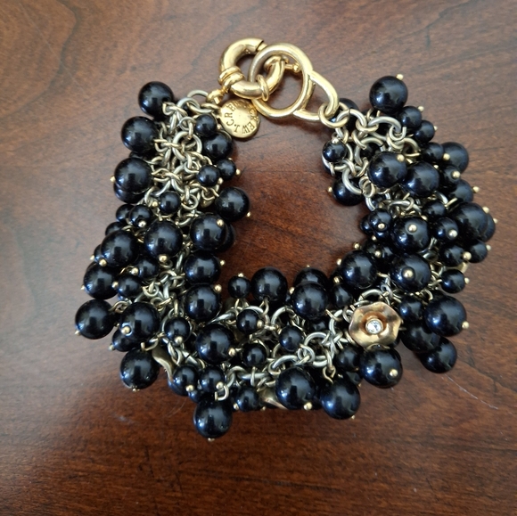 Y2K J. Crew Baubles, Beads, Rhinestones Cluster Bracelet. - Picture 7 of 10